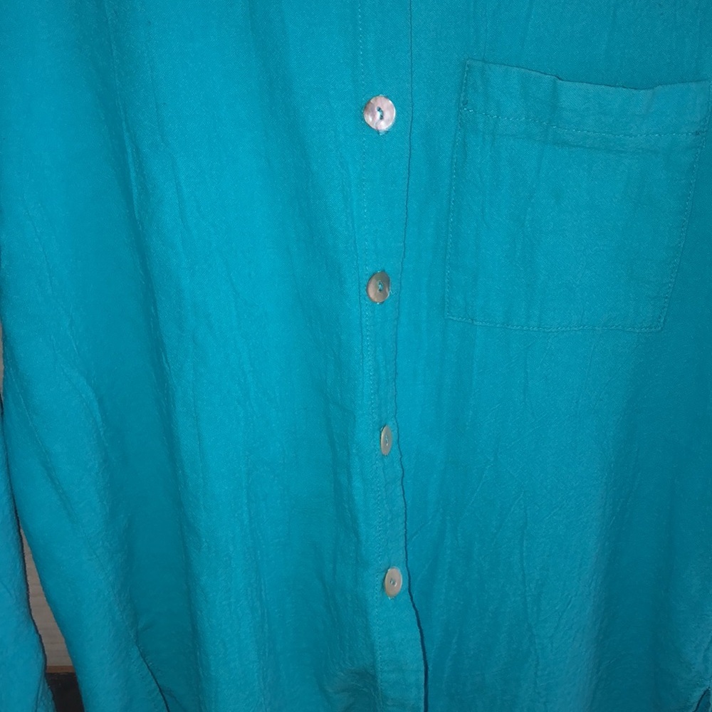 Cotton Button Down Blouse - Medium Size - image 3